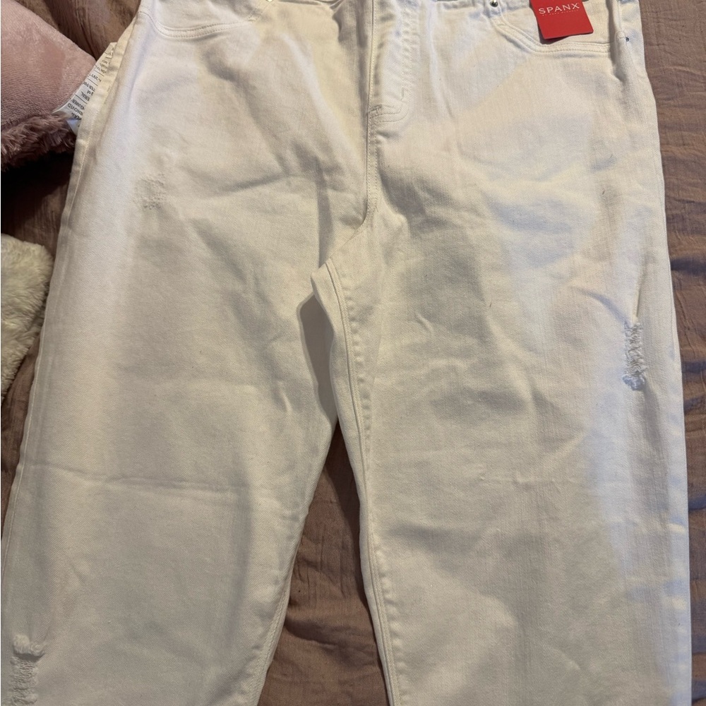 SPANX Cream Denim Pants